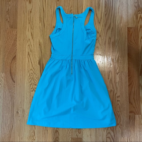 Cynthia Rowley Racerback Dress with Pockets and Exposed Zipper, Blue, Size Small - Picture 2 of 2